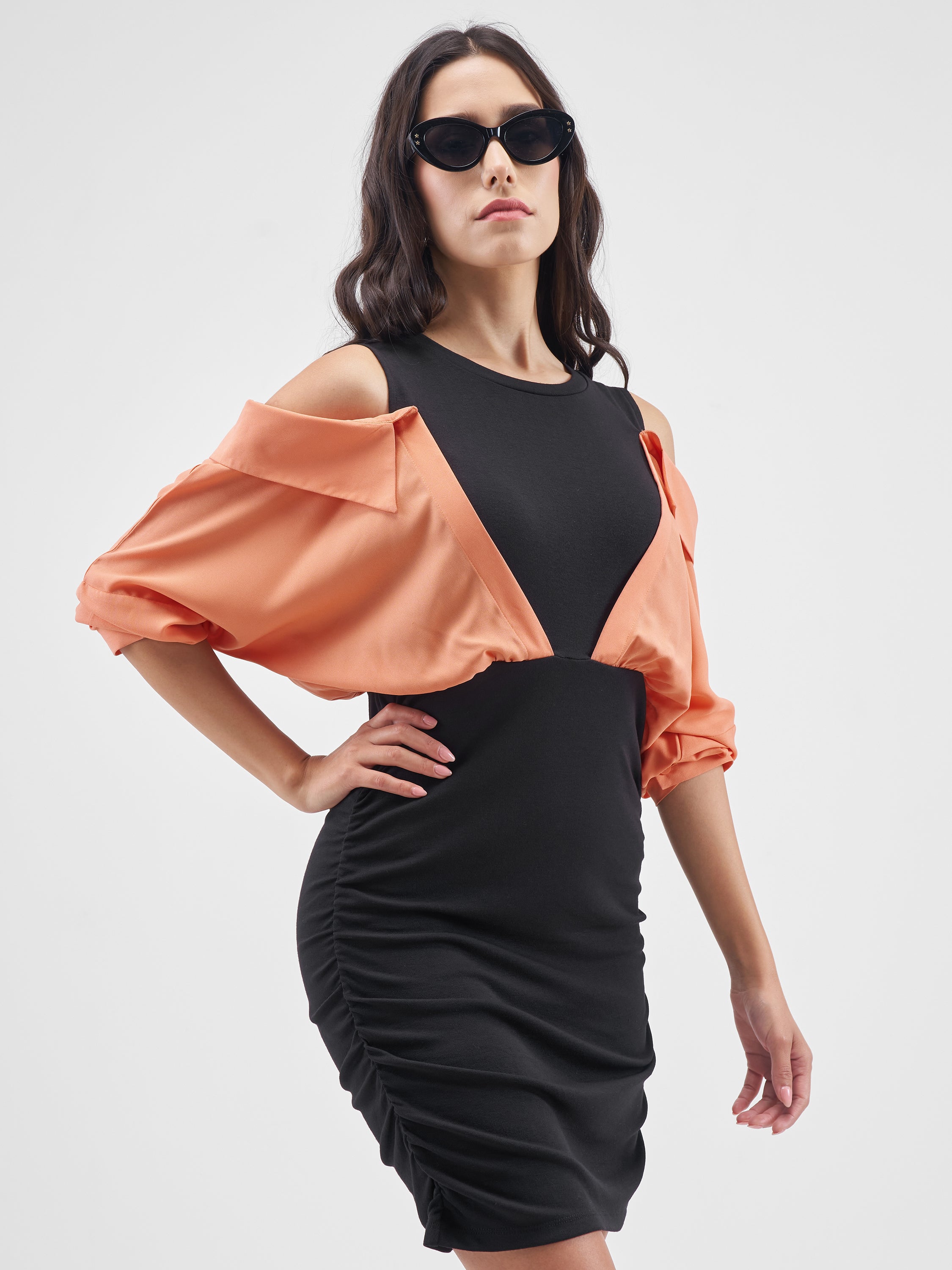 Tokyo Talkies Women Black Solid Sheath Dress - Black - Image 6