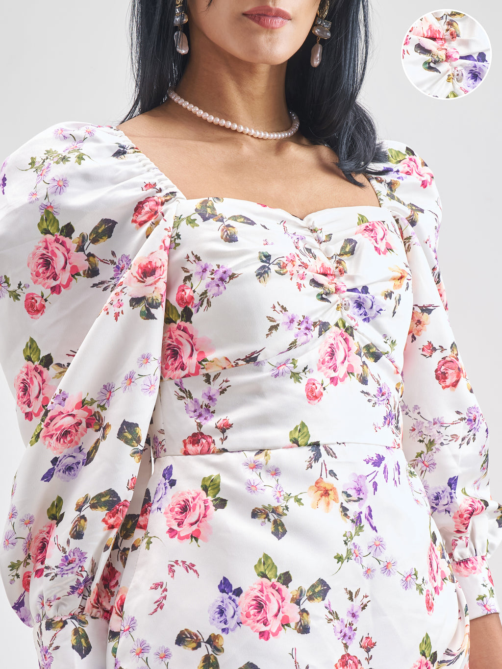 Tokyo Talkies Women White Printed Bodycon Dress - White - Image 5