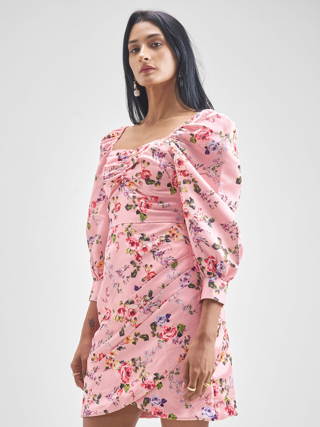 Tokyo Talkies Women Pink Printed Bodycon Dress - Pink - Image 4