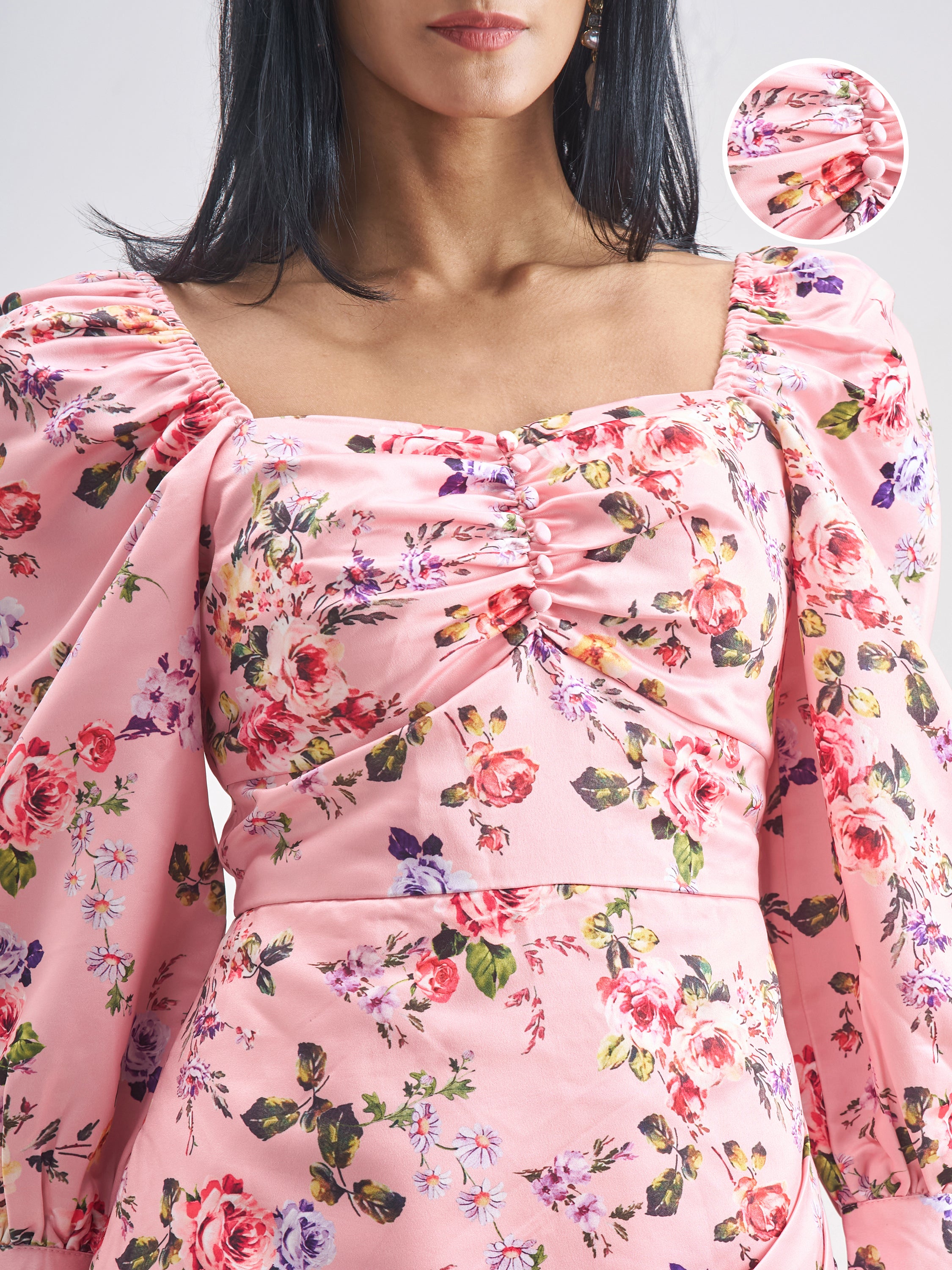 Tokyo Talkies Women Pink Printed Bodycon Dress - Pink - Image 5