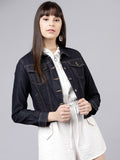 Tokyo Talkies Women Blue Denim Jacket - Blue - Image 1
