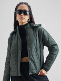 Forest Regular Fit Puffer Jacket - Green - Image 1
