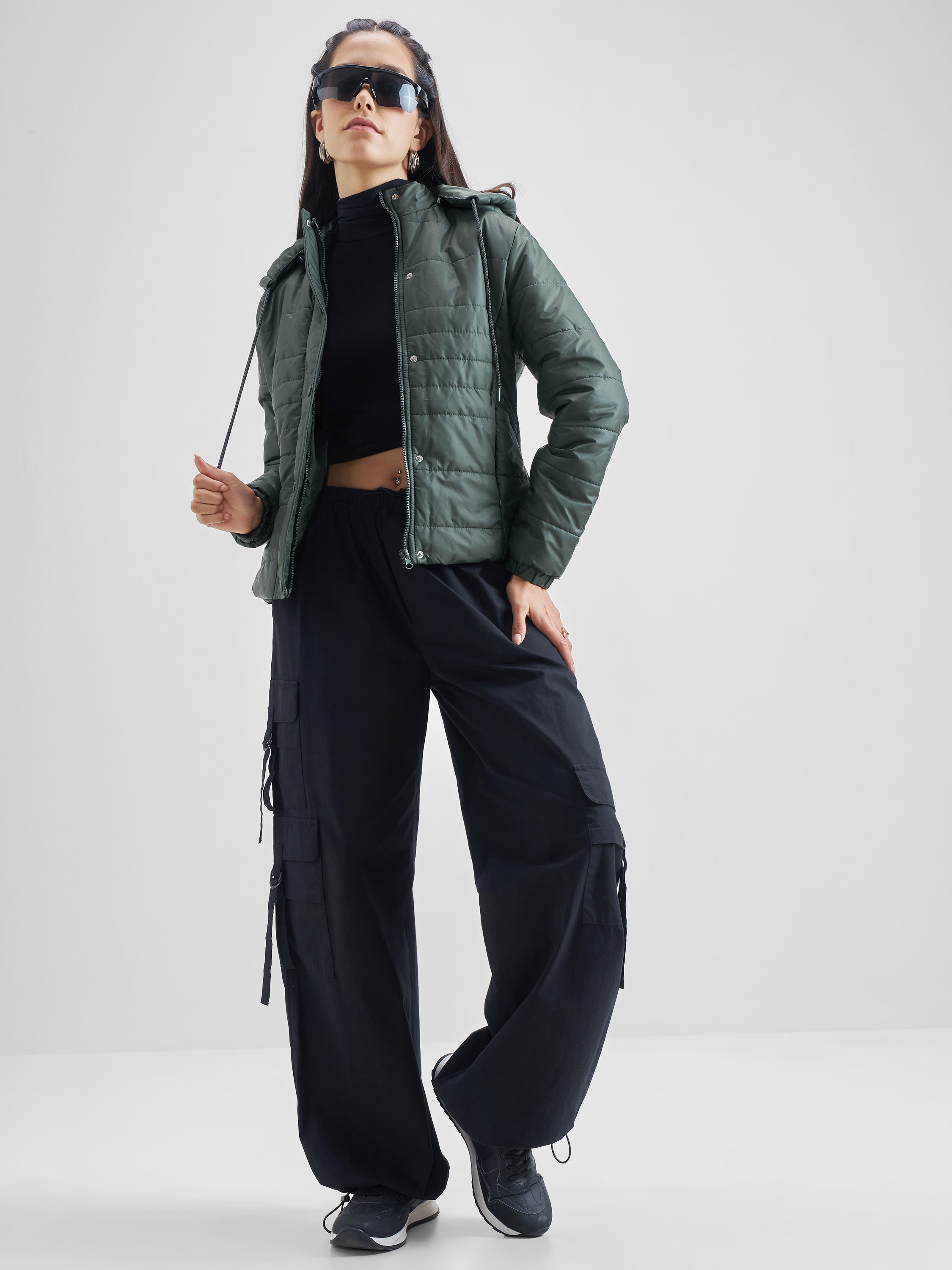 Forest Regular Fit Puffer Jacket - Green - Image 2