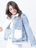 Tokyo Talkies Women Blue Denim Jacket - Blue - Image 1