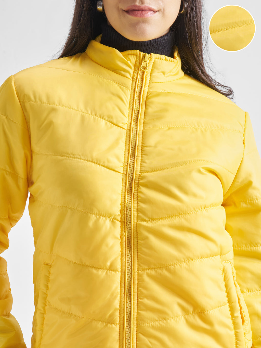 Tokyo Talkies Womens Yellow/Orange Polyester Jacket - Yellow - Image 5