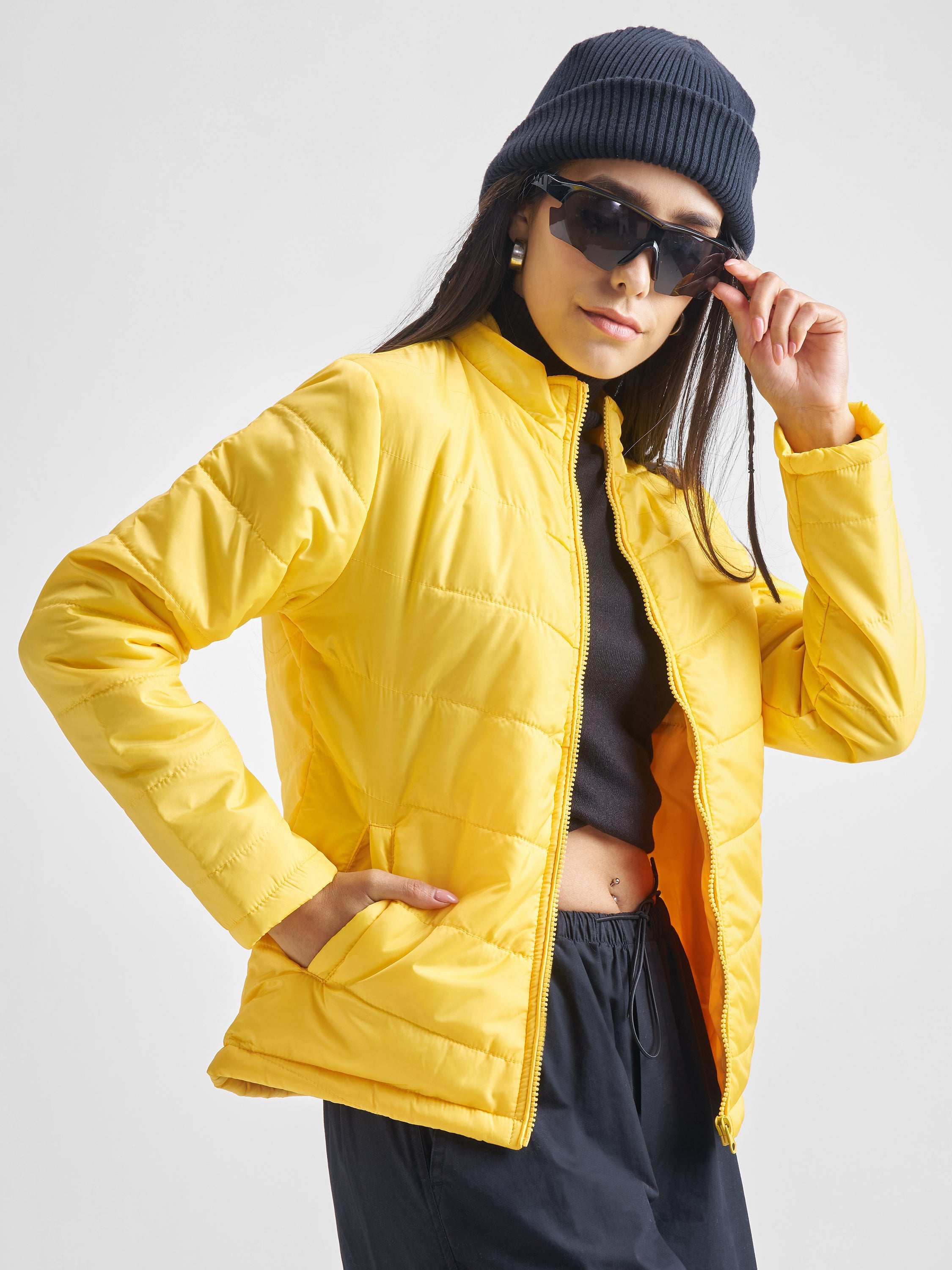 Tokyo Talkies Womens Yellow/Orange Polyester Jacket - Yellow - Image 6