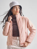 Tokyo Talkies Women Pink Puffer Jacket - Pink - Image 1