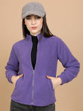 Tokyo Talkies Women Purple Open Front Jacket - Purple - Image 1