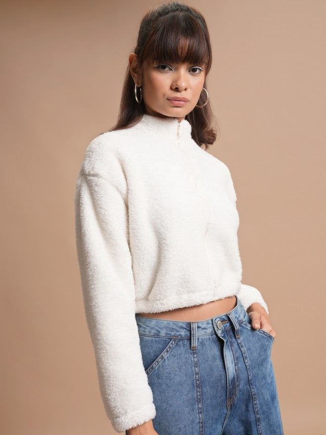 Tokyo Talkies Women White Open Front Jacket - White - Image 6