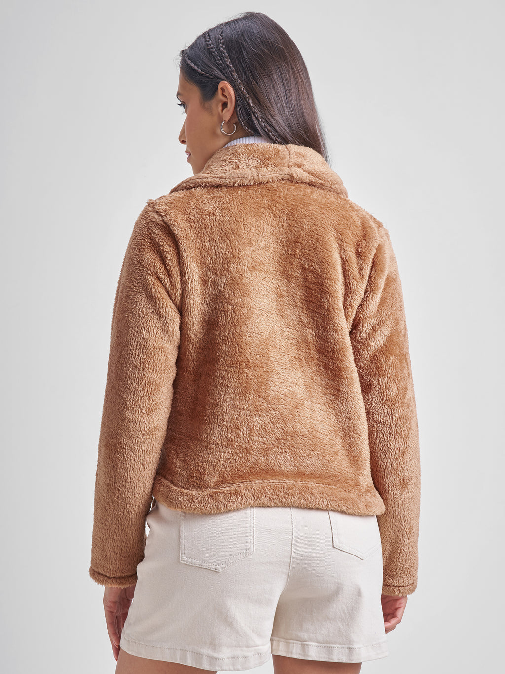 Tokyo Talkies Women Brown Open Front Jacket - Brown - Image 3
