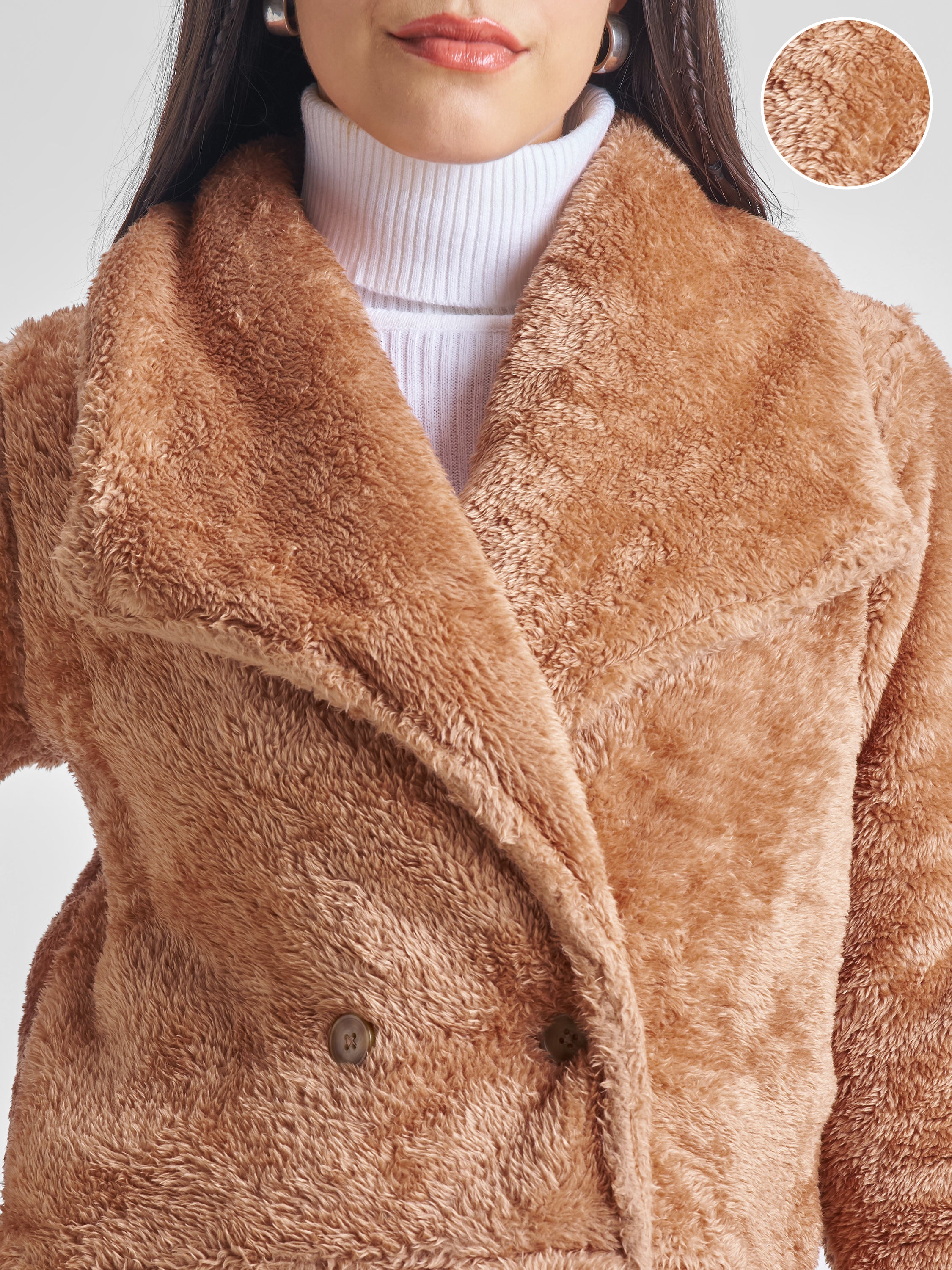 Tokyo Talkies Women Brown Open Front Jacket - Brown - Image 5