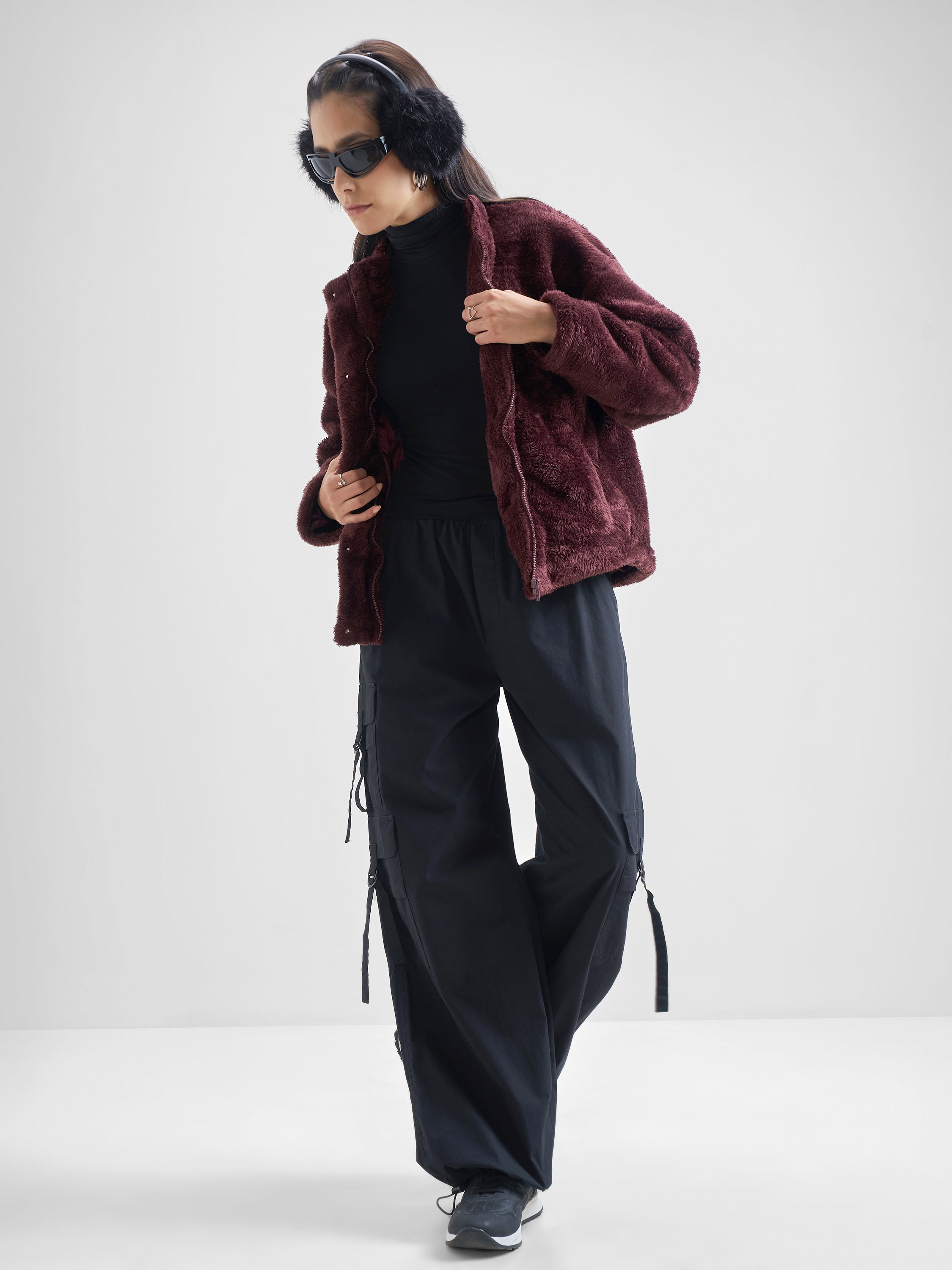Tokyo Talkies Women Brown Open Front Jacket - Brown - Image 2