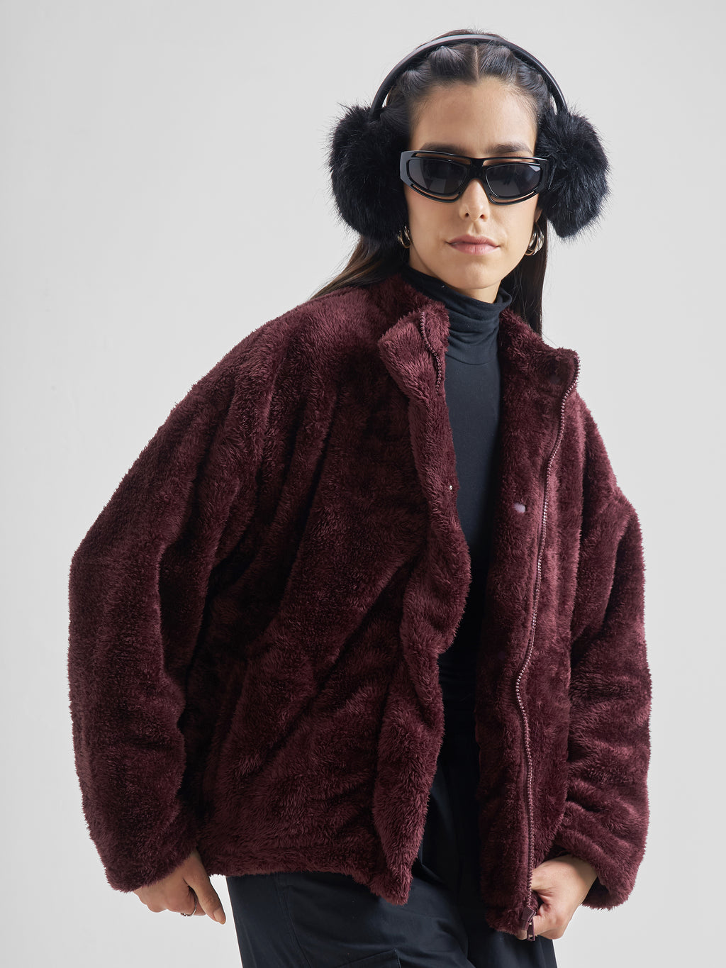 Tokyo Talkies Women Brown Open Front Jacket - Brown - Image 6