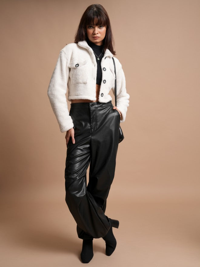 Tokyo Talkies Women White Open Front Jacket - White - Image 2