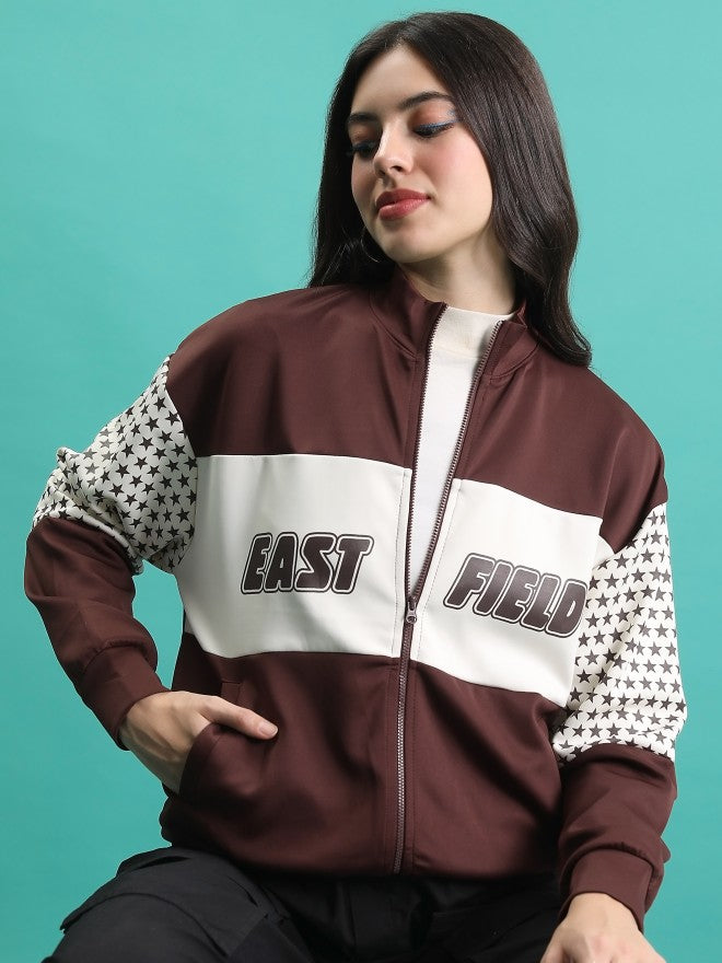 Tokyo Talkies Women Brown Open Front Jacket - Brown - Image 1
