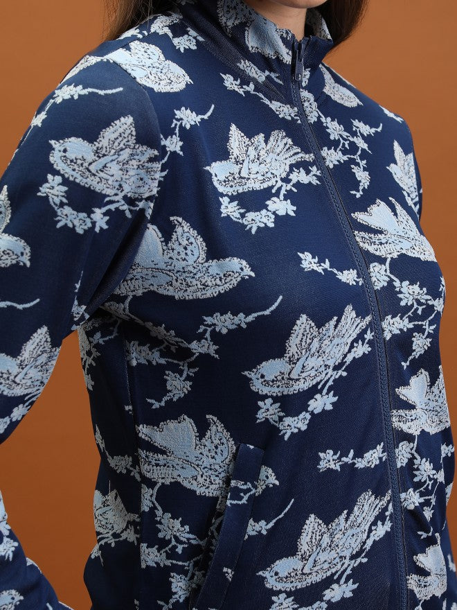 Tokyo Talkies Women Blue Open Front Jacket - Blue - Image 5