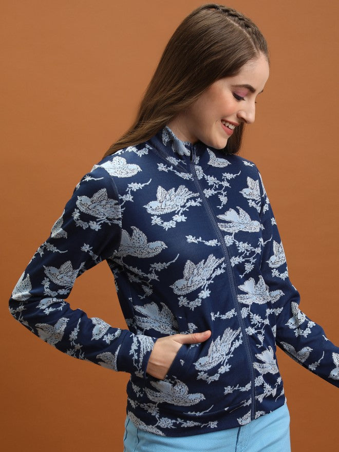 Tokyo Talkies Women Blue Open Front Jacket - Blue - Image 6