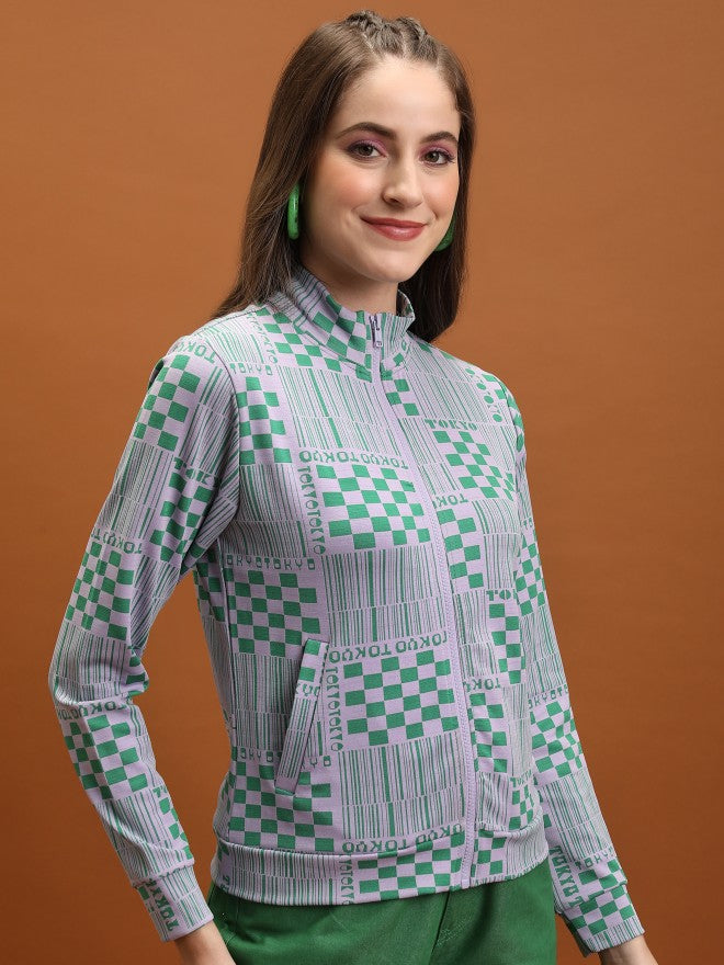 Tokyo Talkies Women Lavender Open Front Jacket - Lavender - Image 6