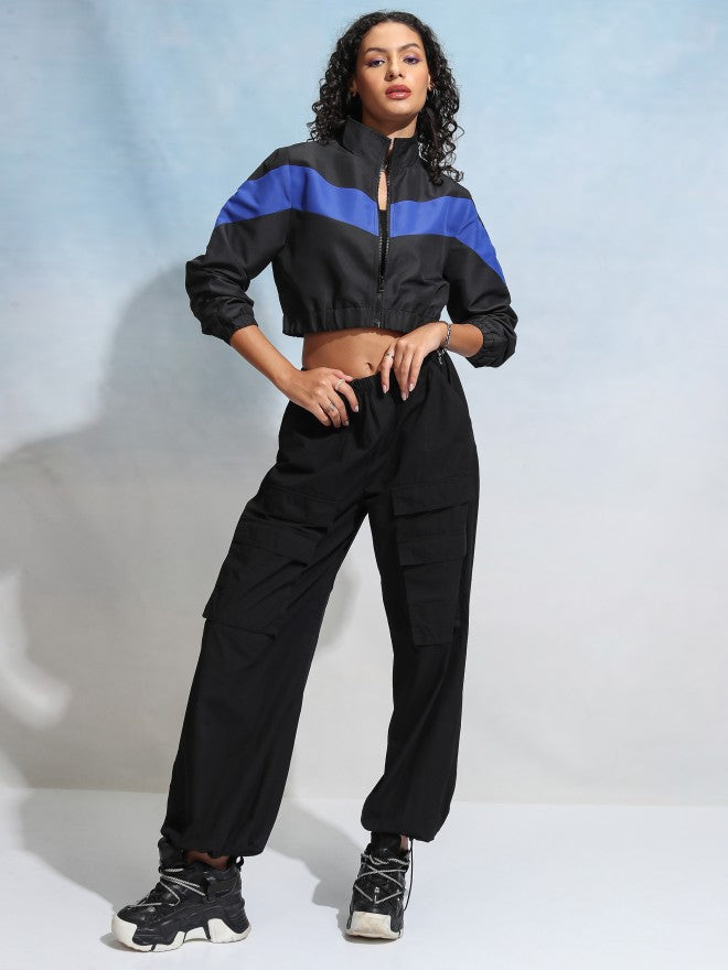 Tokyo Talkies Women Black Bomber Jacket - Black - Image 2