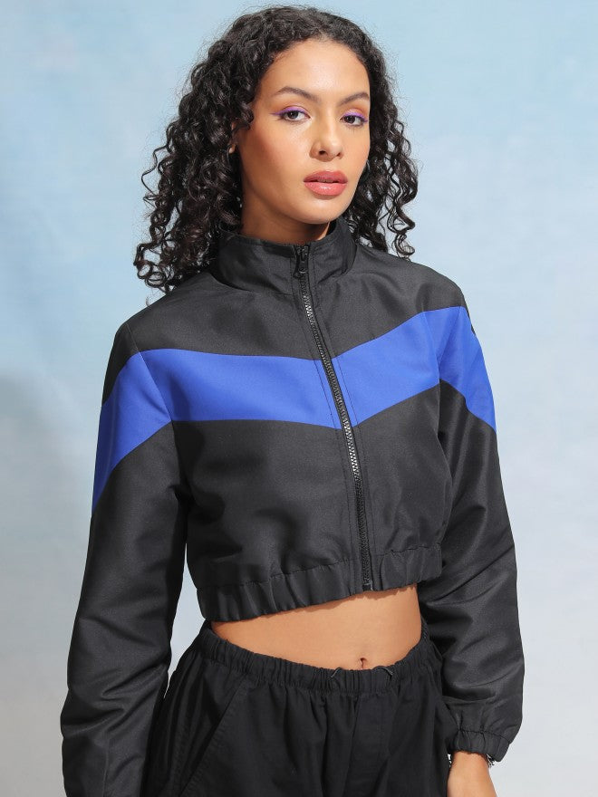 Tokyo Talkies Women Black Bomber Jacket - Black - Image 6