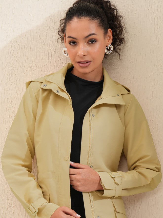 Tokyo Talkies Women Brown Parka Jacket - Brown - Image 1