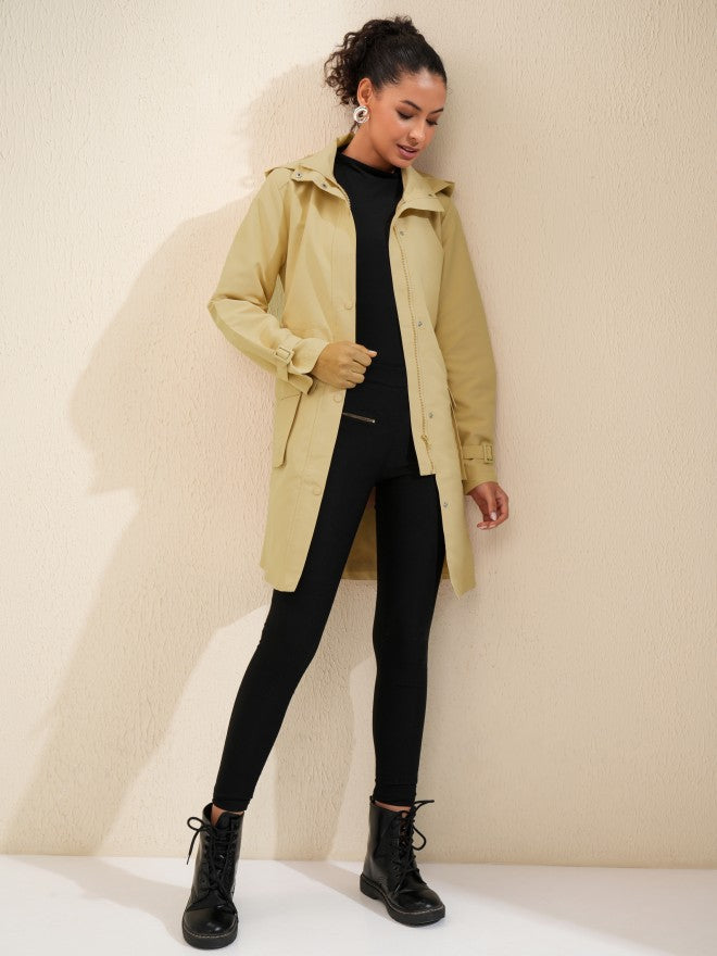 Tokyo Talkies Women Brown Parka Jacket - Brown - Image 2