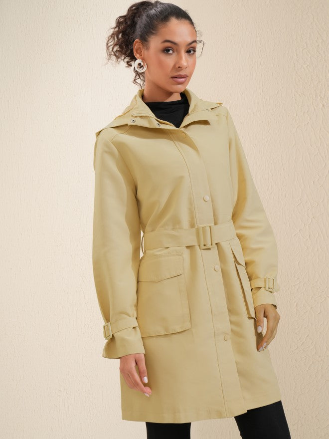 Tokyo Talkies Women Brown Parka Jacket - Brown - Image 6