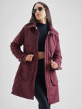 Tokyo Talkies Women Maroon Parka Jacket - Maroon - Image 1