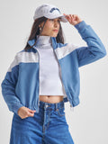 Tokyo Talkies Women Blue Bomber Jacket - Blue - Image 1
