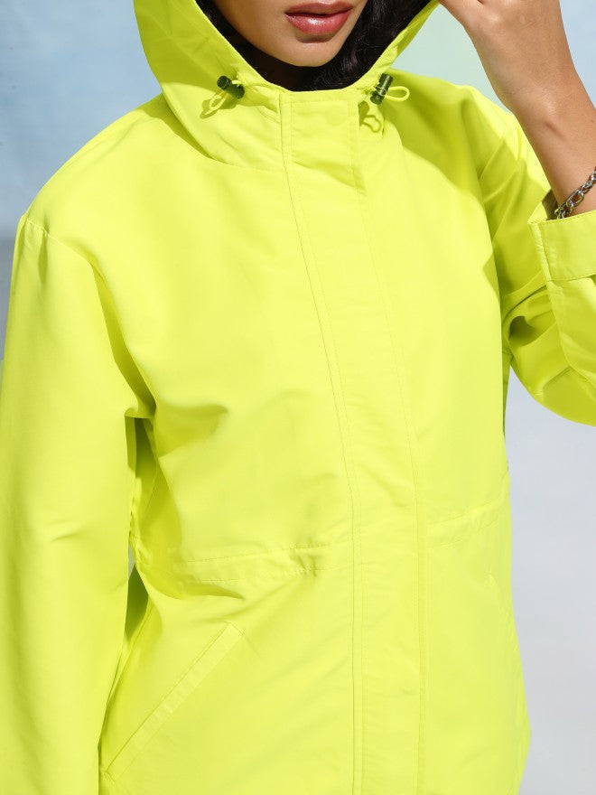 Tokyo Talkies Women Green Open Front Jacket - Green - Image 5