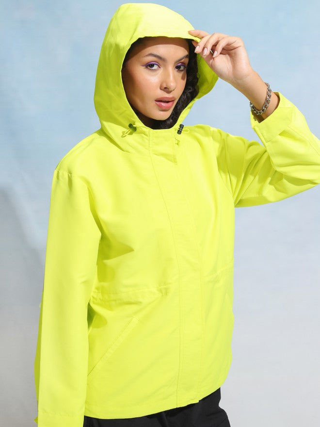 Tokyo Talkies Women Green Open Front Jacket - Green - Image 6