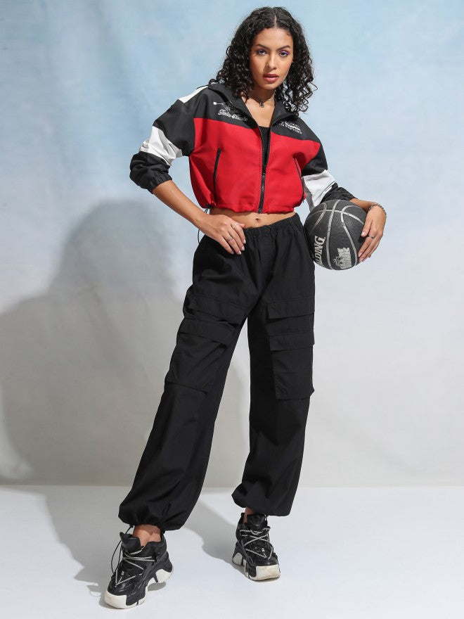 Tokyo Talkies Women Black Bomber Jacket - Black - Image 2
