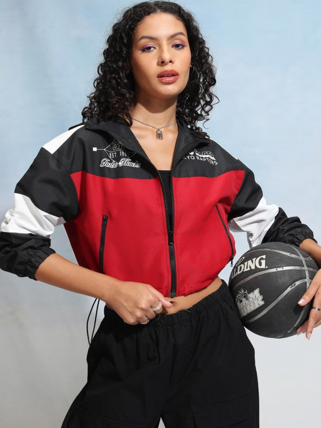 Tokyo Talkies Women Black Bomber Jacket - Black - Image 7