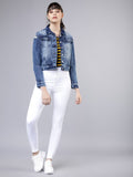 Tokyo Talkies Women Blue Open Front Jacket - Blue - Image 1