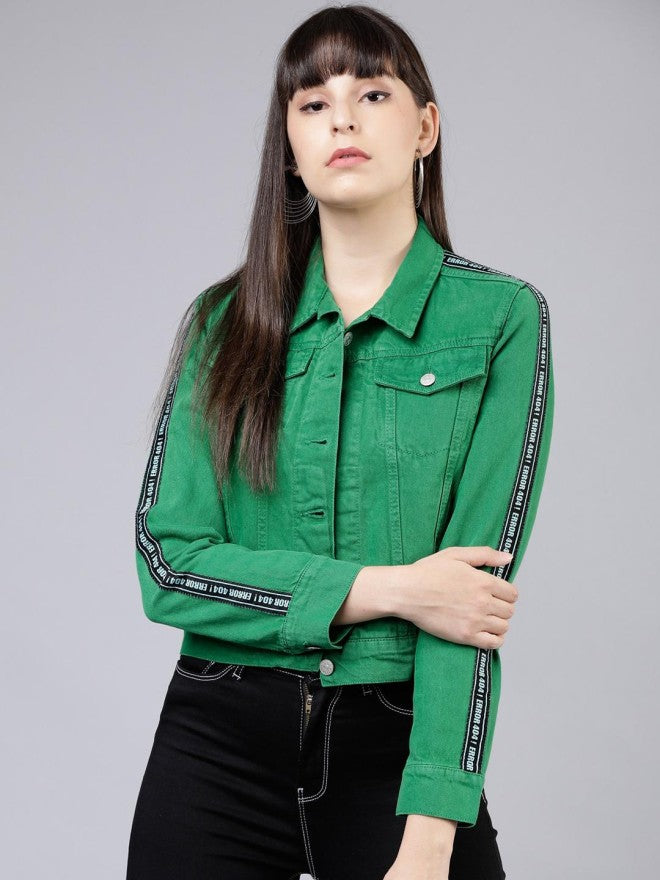 Tokyo Talkies Women Black Denim Jacket - Black - Image 3