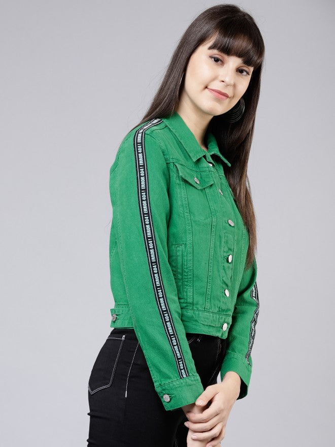 Tokyo Talkies Women Black Denim Jacket - Black - Image 5