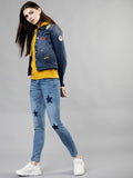 Tokyo Talkies Women Blue Denim Jacket - Blue - Image 1