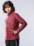 Tokyo Talkies Women Burgundy Puffer Jacket - Burgundy - Image 1