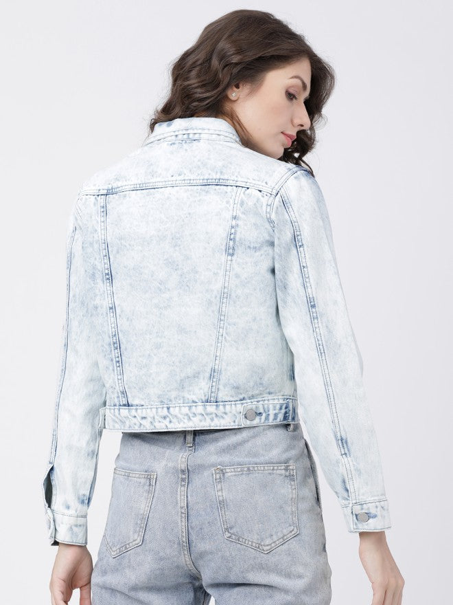 Tokyo Talkies Women Blue Open Front Jacket - Blue - Image 2