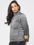 Tokyo Talkies Women Charcoal Puffer Jacket - Charcoal - Image 1