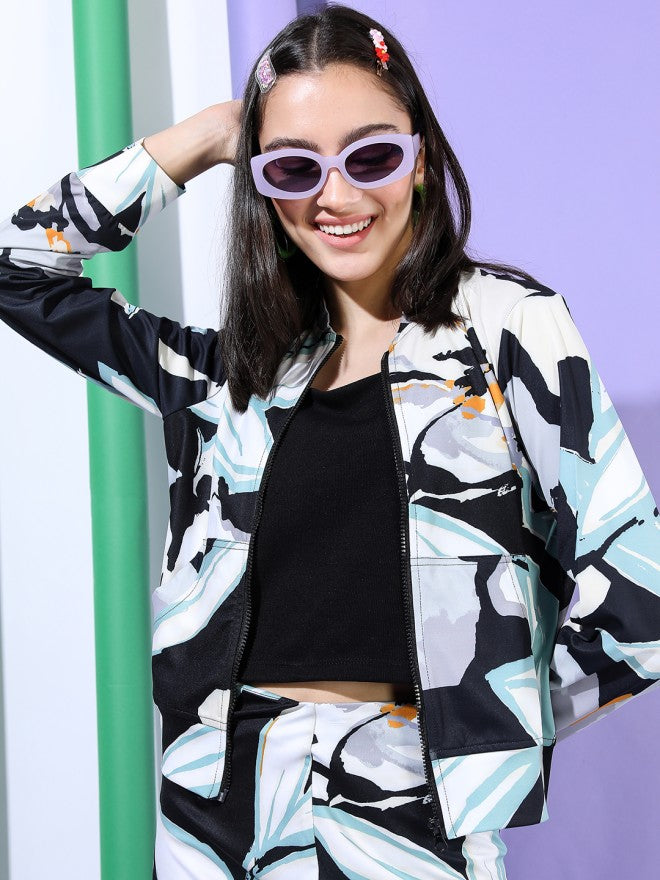 Tokyo Talkies Women Black Open Front Jacket - Black - Image 4