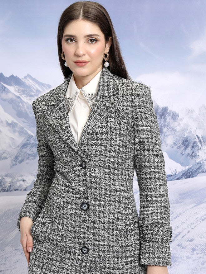 Tokyo Talkies Women Black Open Front Jacket - Black - Image 1