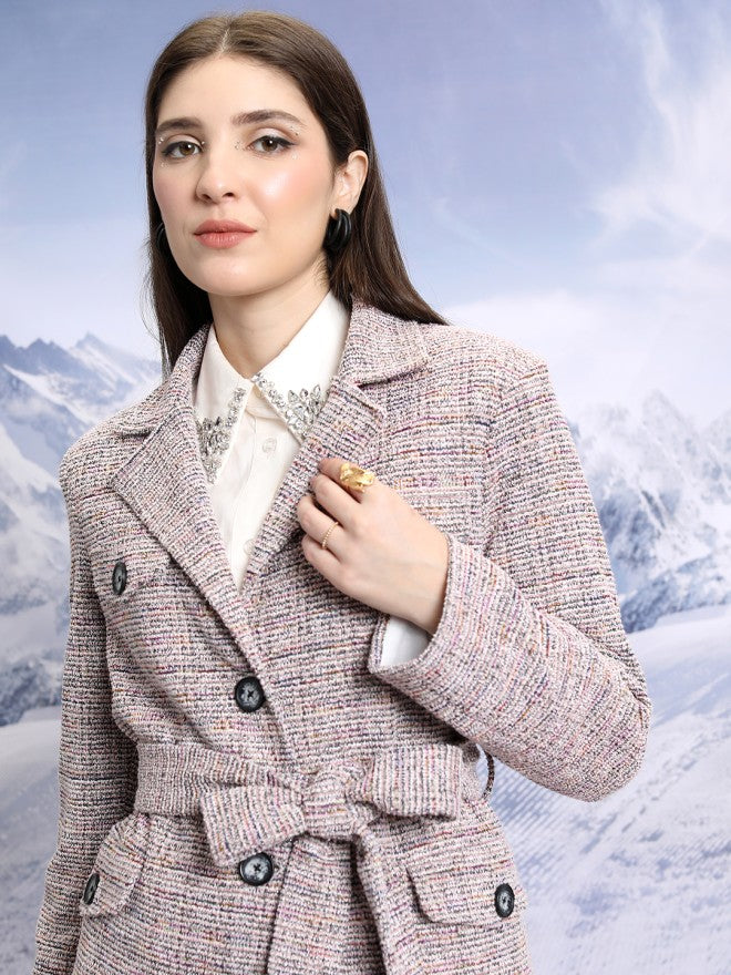 Tokyo Talkies Women Pink Open Front Jacket - Pink - Image 2