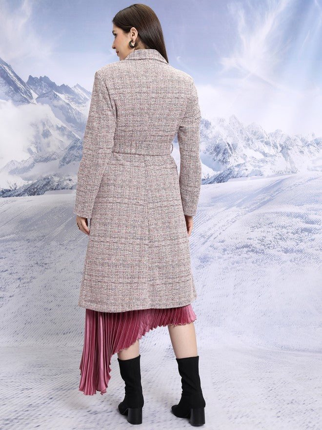 Tokyo Talkies Women Pink Open Front Jacket - Pink - Image 3