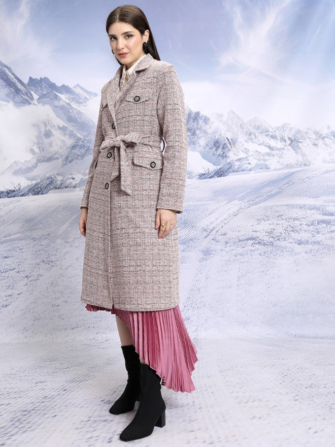 Tokyo Talkies Women Pink Open Front Jacket - Pink - Image 4