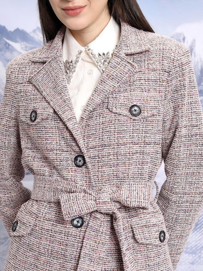 Tokyo Talkies Women Pink Open Front Jacket - Pink - Image 5