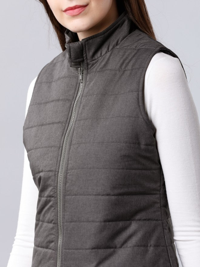 Tokyo Talkies Women Black Puffer Jacket - Black - Image 3