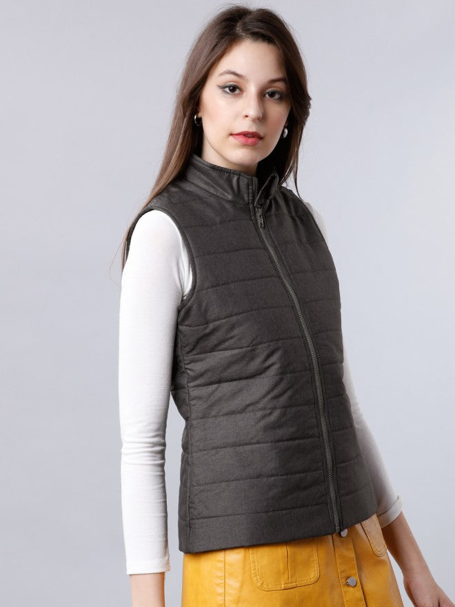 Tokyo Talkies Women Black Puffer Jacket - Black - Image 5