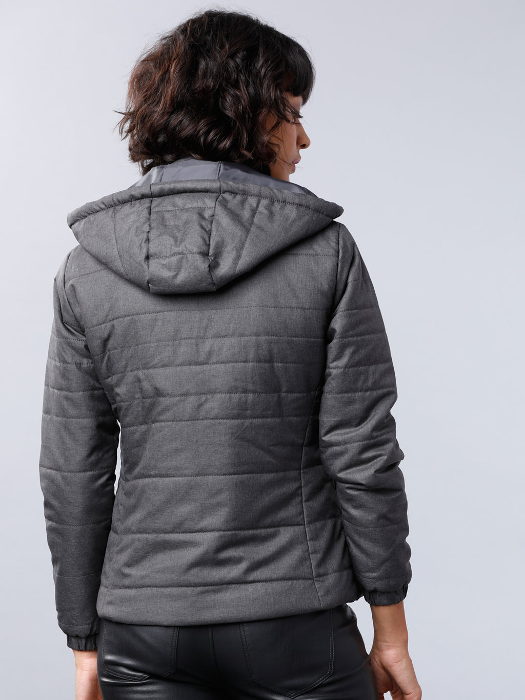 Tokyo Talkies Women Black Puffer Jacket - Black - Image 3