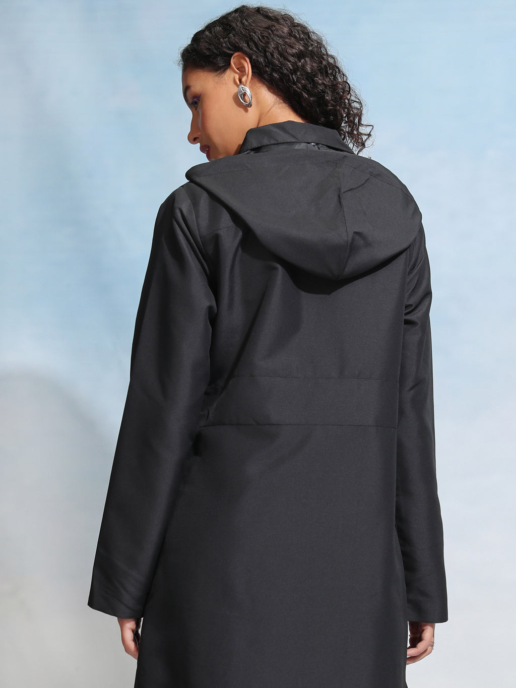 Tokyo Talkies Women Black Open Front Jacket - Black - Image 3
